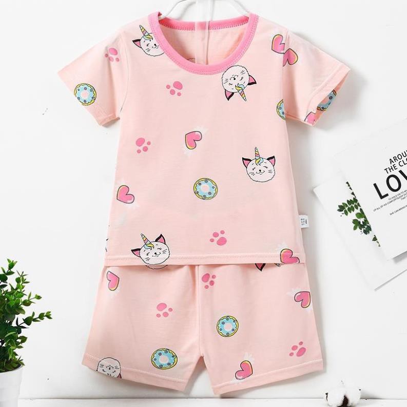 Bộ cotton xuất Hàn Bé Trai, Bé Gái  6-15 tuổi❤️Hàng Quảng Châu Cao Cấp ❤ Bộ cộc Tay cho bé