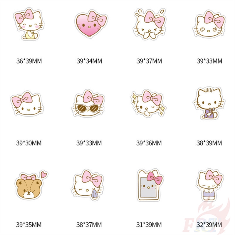 ❉ Hello Kitty Q-3 Sanrio Cartoon Stickers ❉ 40Pcs/Set DIY Decals Stickers for Album Diary Laptop Scrapbooks Skateboard