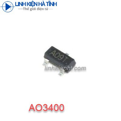 Túi 10 con linh kiện MOSFET kênh N AO3400 3400 A09T SOT-23 5.8A 30V mới