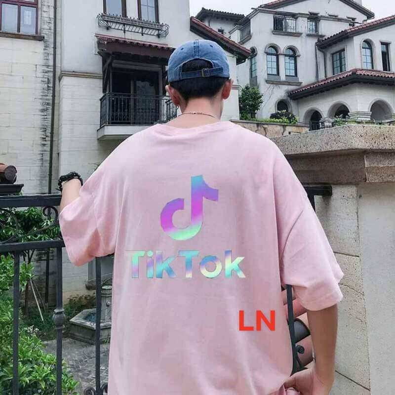 Áo thun Unisex In Logo TIKTOK phông nam nữ tay lỡ form rộng phản quang 7 màu cực nét