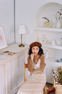 Váy 2 dây chấm bi