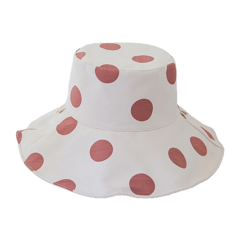 Nón Tai Bèo Chống Tia UV Có Thể Đảo Ngược Họa Tiết Chấm Bi Tròn