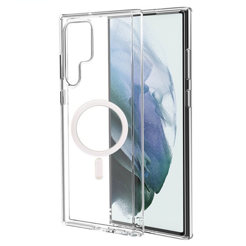 Ốp Điện Thoại Acrylic Trong Suốt Chống Sốc Từ Tính Cho Samsung Galaxy S23 S22 Ultra S21 S20 FE Note 20 Ultra