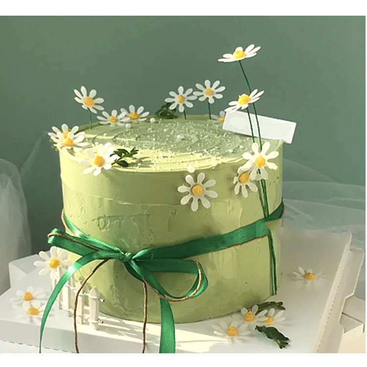 1 Bộ Que Cắm Bánh Kem Trang Trí Nhiều Kích Cỡ Hình Hoa Cúc Bằng Nhựa Cho Tiệc Sinh Nhật Bé Gái