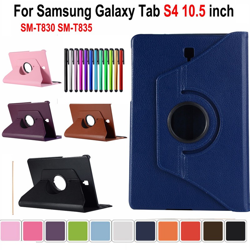 For Samsung Galaxy Tab S4 10.5 SM-T830 T835 Stand 360°Rotate Leather Shockproof Thin Case Cover