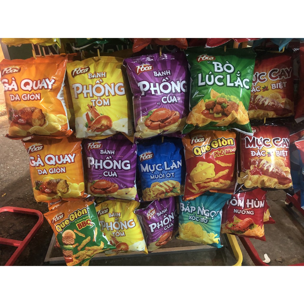 Chỉ ship siêu tốc KV HCM - Lốc 10 bịch Bánh Snack Poca