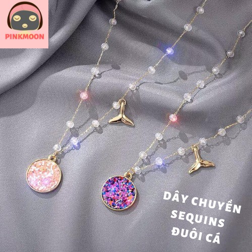 ✨BỘ DÂY CHUYỂN TITAN SEQUIN ĐUÔI CÁ LẤP LÁNH✨