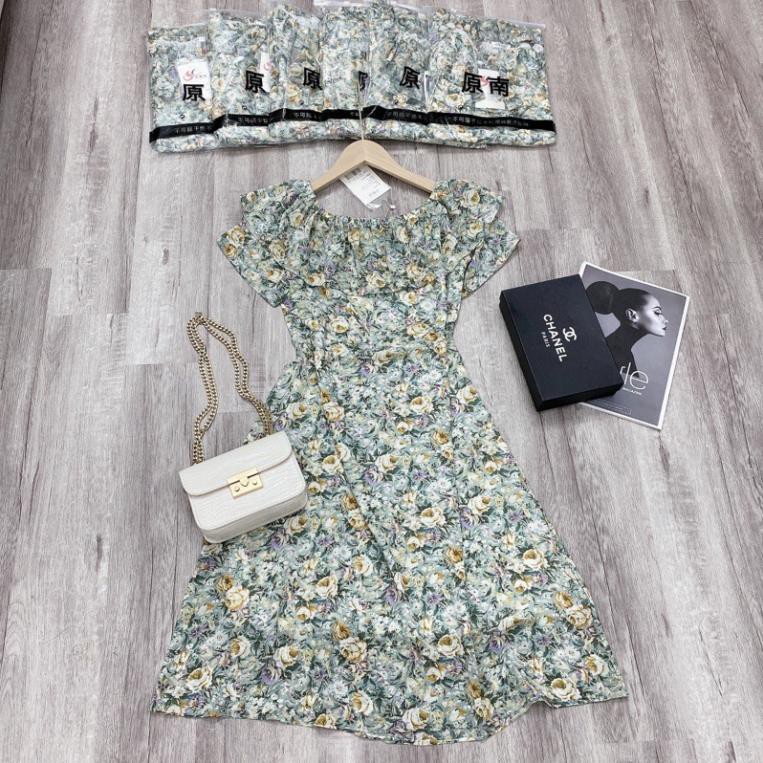 Đầm váy nữ xoè dài đi dự tiệc , Đầm maxi hoa trể vai hàng cao cấp | BigBuy360 - bigbuy360.vn