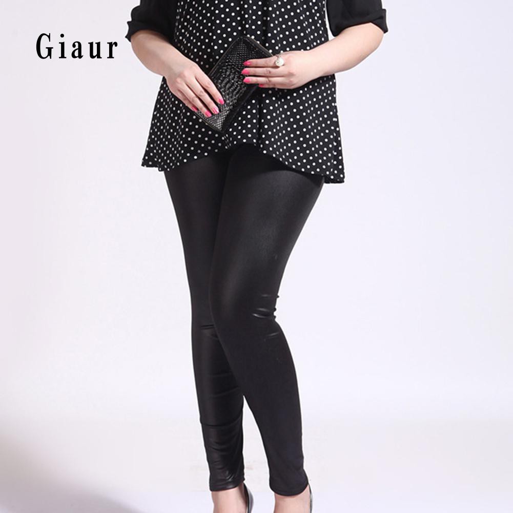 Quần legging giả da size lớn cho nữ