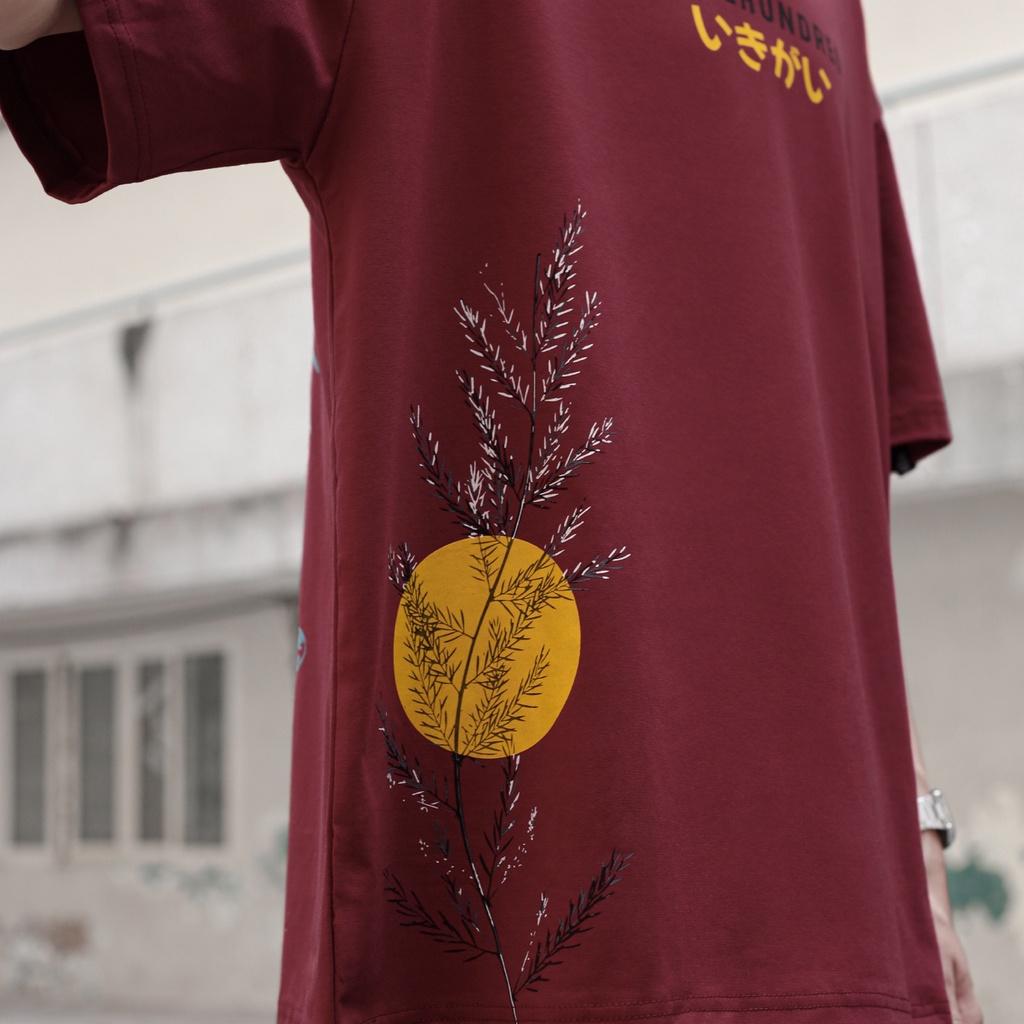 Áo Thun Con Hổ Họa Tiết Nhật Bản Đỏ Đô Hình In Sắc Nét Chất Liệu 100% Cotton Form Rộng Thoải Mái Unisex Nam Nữ