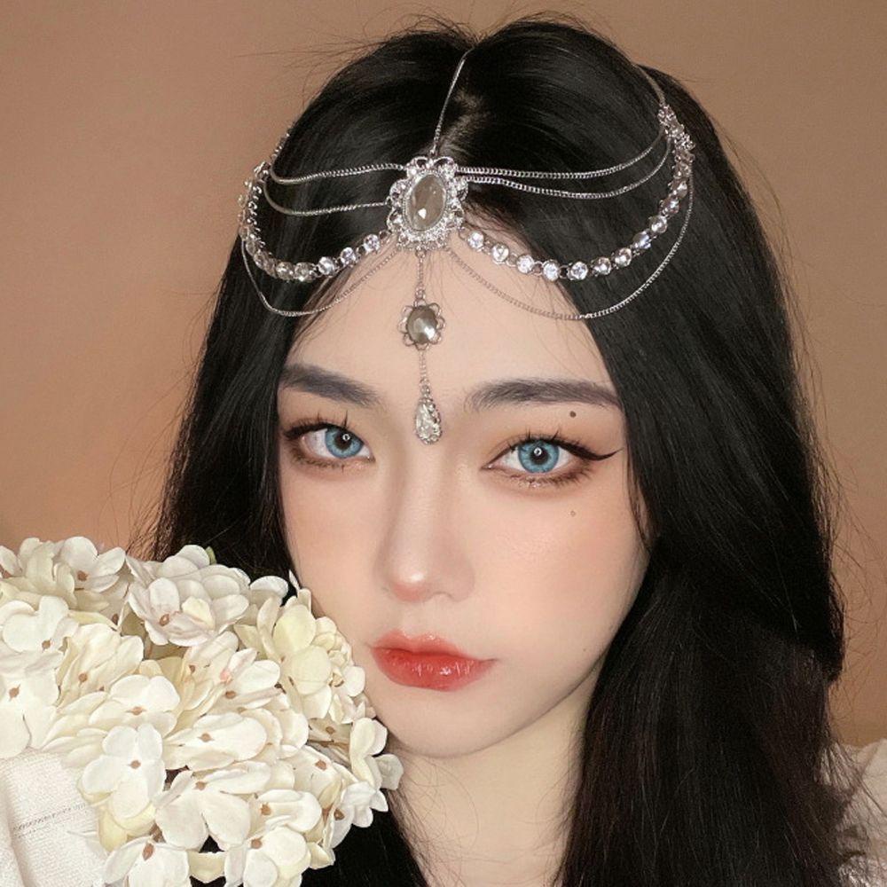 LILYES Vòng Cài Tóc Đính Đá Phong Cách Boho Cho Nữ