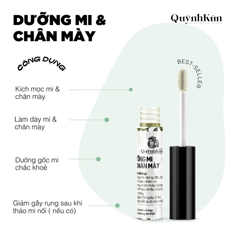 &lt;MINISIZE&gt; DƯỠNG MI VÀ CHÂN MÀY HANDMADE QK