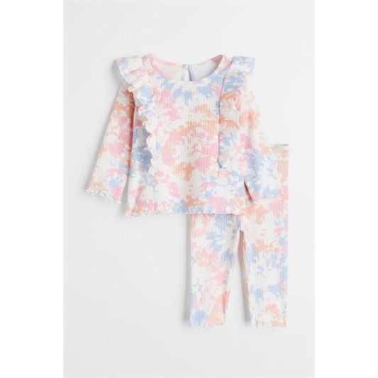 (H&M CHÍNH HÃNG)Set loang màu và xanh chấm bi cho bé gái giá vợt sale rẻ