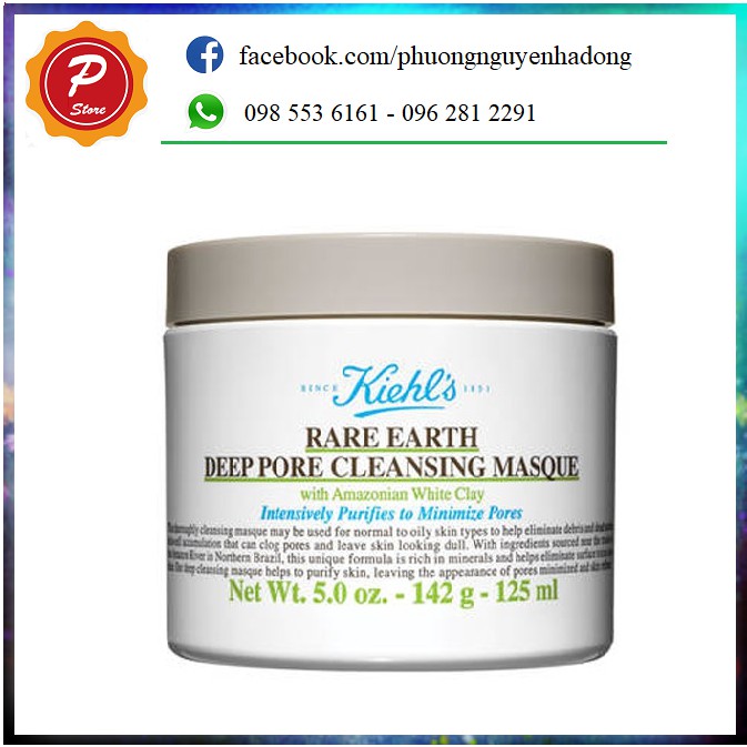 Mặt nạ đất sét Kiehls Rare Earth Deep Pore Cleansing Masque 14ml /125ml