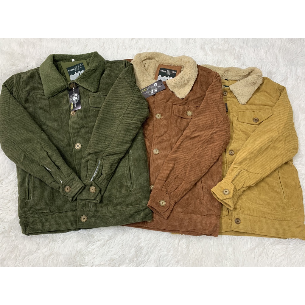 Áo khoác nam lót lông cừu cổ bẻ Áo Nhung Tăm nam đẹp cao cấp hàng hiệu mặc thu đông siêu ấm áp M5