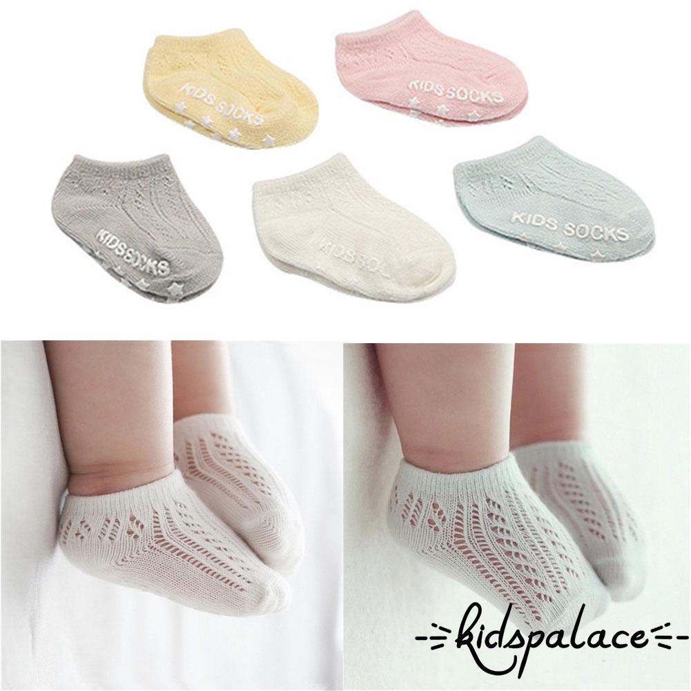 Vớ vải len và cotton dạng lưới cổ ngắn dành cho bé sơ sinh