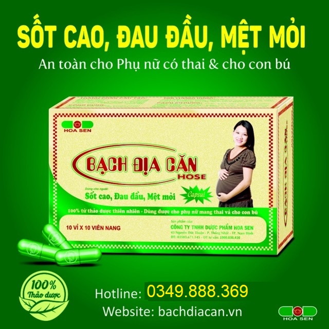 Viến uống Bạch địa căn Hose (an toàn cho bà bầu)
