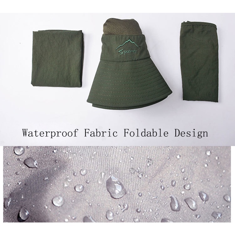 Mũ Tai Bèo Vành Rộng Phối Lưới Thoáng Khí Chống Tia UV Nhanh Khô