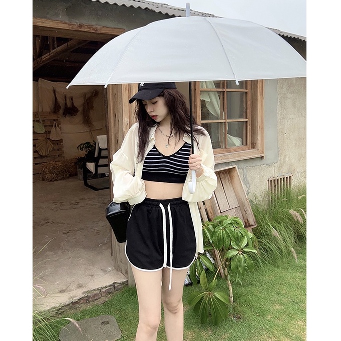 Cocory vn Áo Hai Dây Mỏng Co Giãn 5 Màu Gợi Cảm Cho Nữ