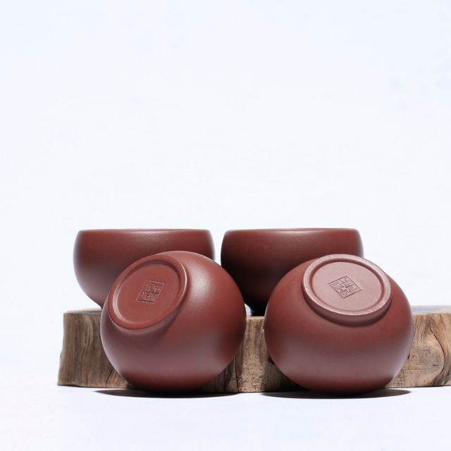 Chén Trà Tử Sa Đại Hồng Bào- Nghi Hưng combo 4c