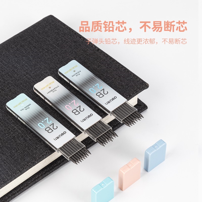 Bút chì bấm ngòi 2.0mm có đầu chuốt sử dụng tiện lợi
