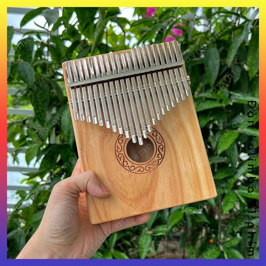 Đàn kalimba 21 phím gỗ hộp cộng hưởng Kerus QuynhLemo Music - tặng đầy đủ phụ kiện với deal sốc