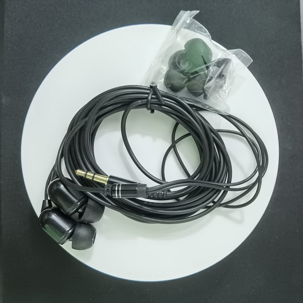 TAI NGHE JHY-13 chuyên dụng cho sound card dây dài 3 mét chân cắm 3.5mm nút tai nhỏ gọn