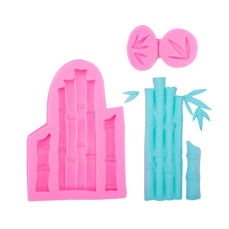 khuôn silicon trúc trang trí bánh