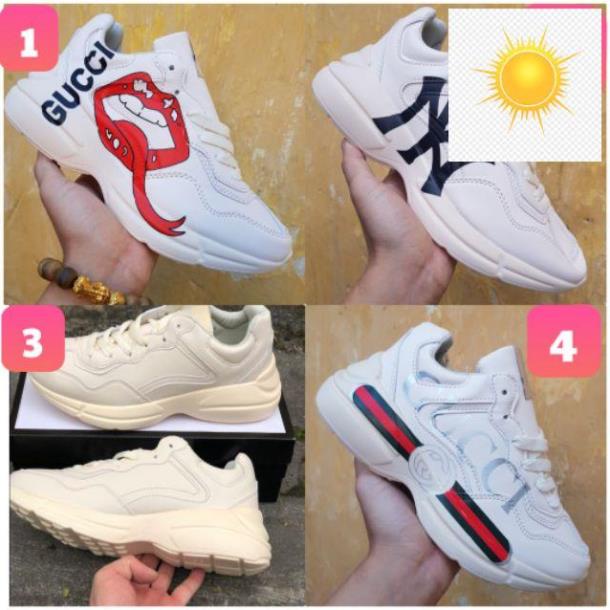 Giày thể thao nữ hình môi màu be vàng Hàng full hộp '