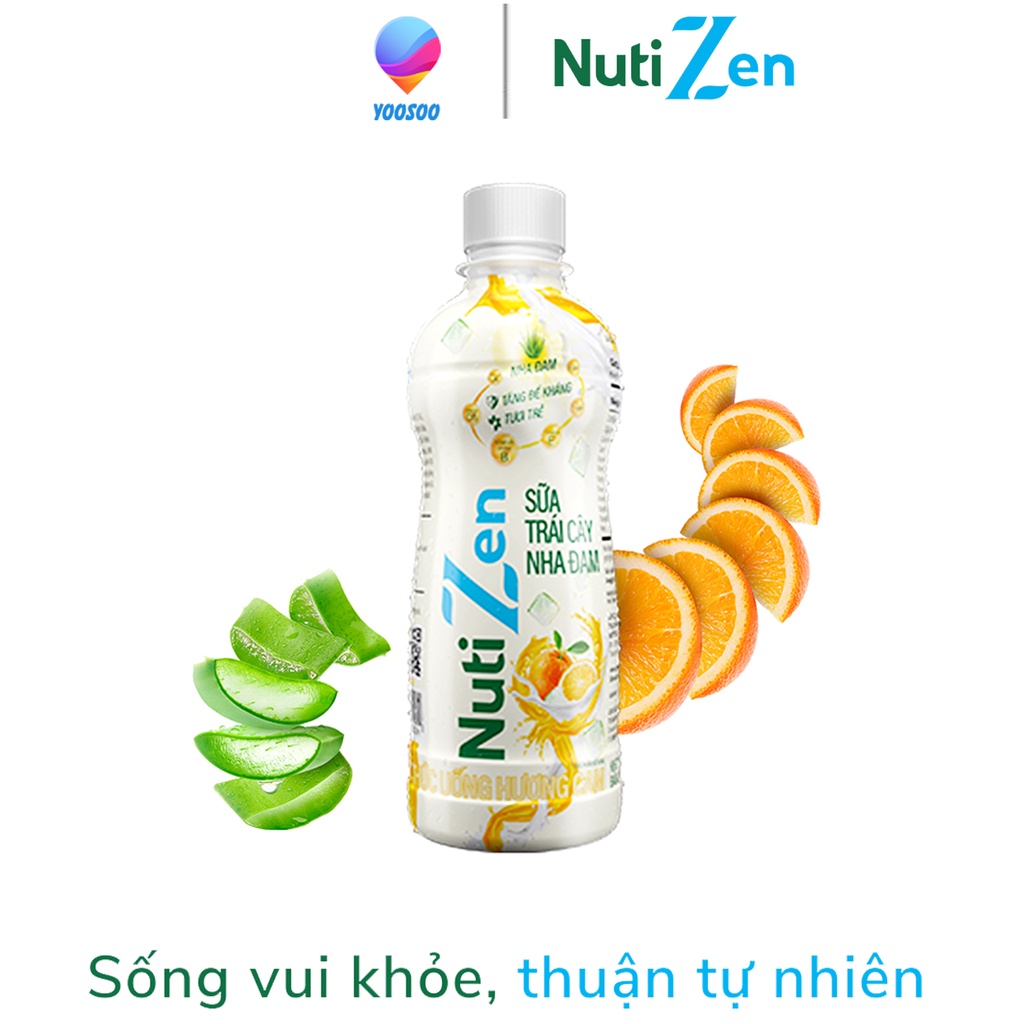 Thức Uống Hương Cam Sữa Trái Cây Nha Đam Nutizen Chai pet 290ml - Thương Hiệu NUTIFOOD - YOOSOO MALL