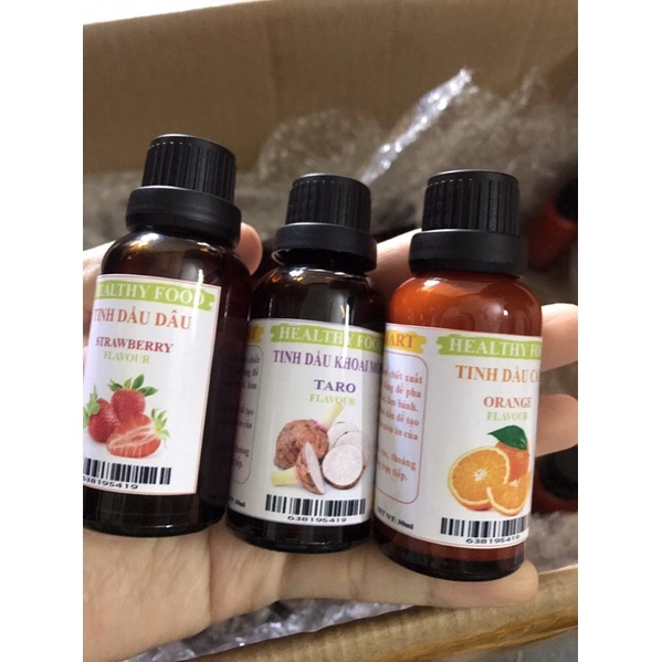 TINH DẦU THỰC PHẨM - Dâu - Cam - Khoai Môn