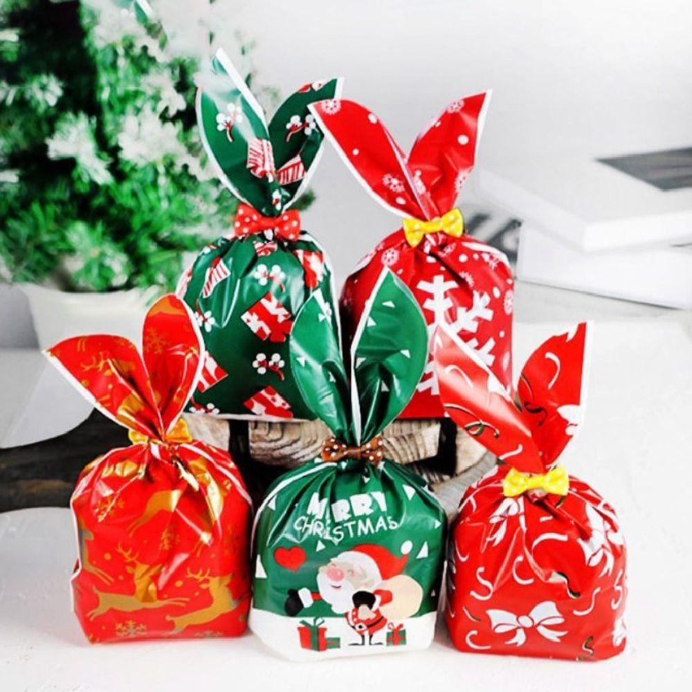 Túi Đựng Bánh Kẹo Họa Tiết Tuần Lộc Tinh Tế An Toàn Cho Dịp Giáng Sinh
