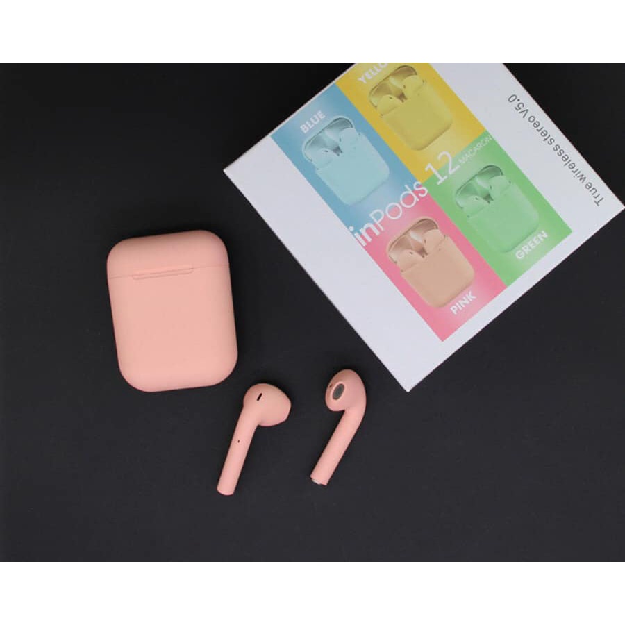 Tai nghe bluetooth không dây Inpods i12 TWS nút cảm ứng âm thanh.Có mic đàm thoại