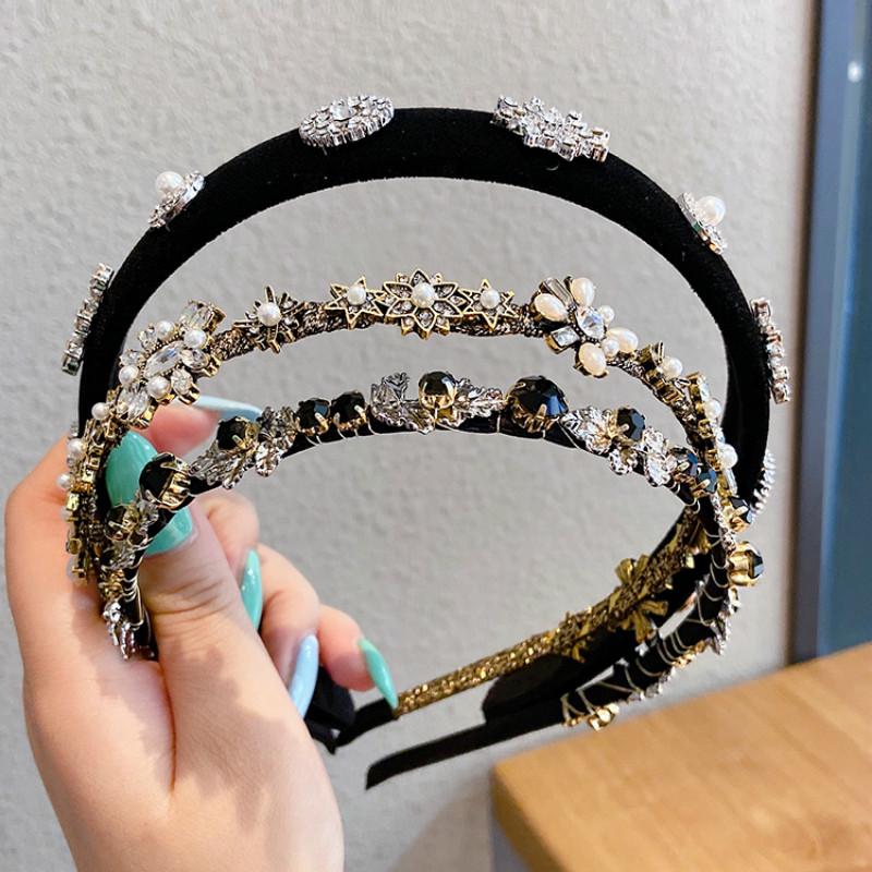 Băng đô đính ngọc trai giả phong cách Hàn Quốc cổ điển