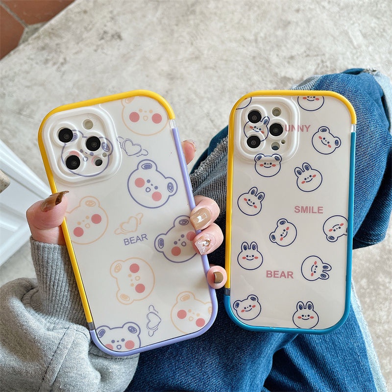Ốp điện thoại silicone mềm viền màu in hình thích hợp cho IPhone 12 13 11 Pro Max X Xs Max Xr Xx78