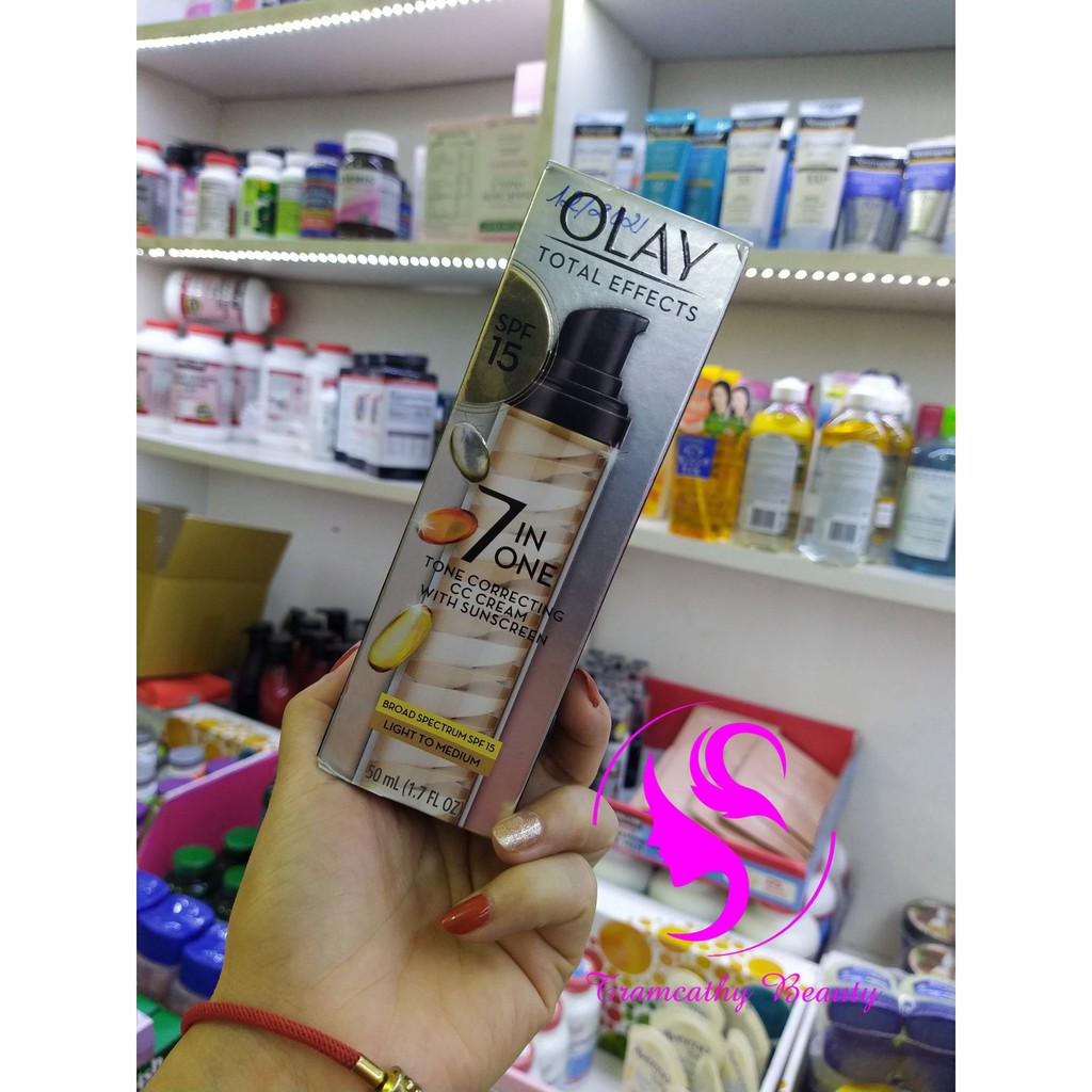 Kem nền dưỡng da chống lão hóa olay Total Effects 7 in one có chống nắng spf 15