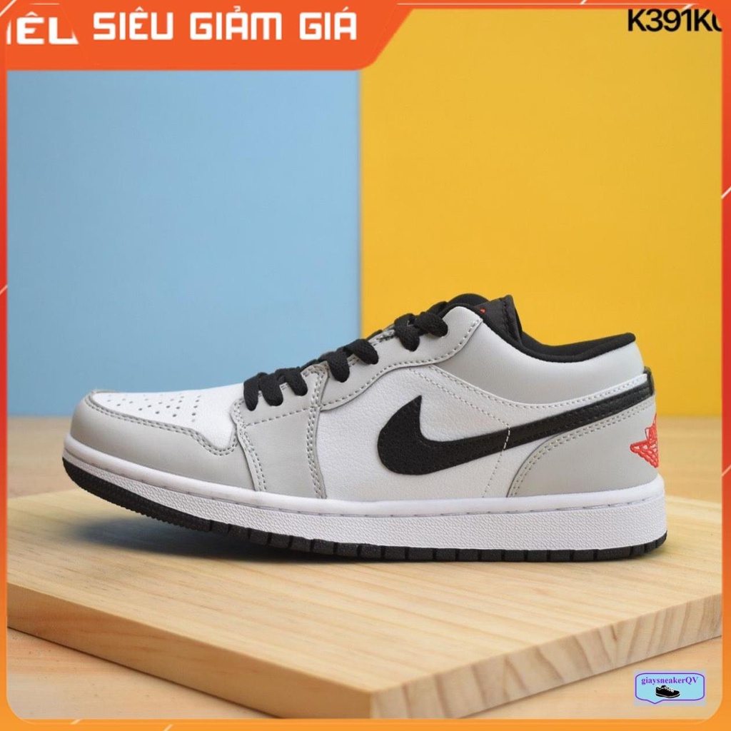 (SALE MẠNH) Giày thể thao Air Jordan 1 Low Light Smoke Grey cổ thấp giá hạt rẻ, siêu đẹp dành cho nam và nữ