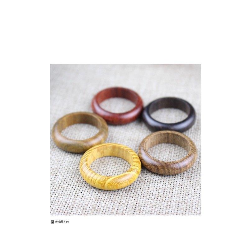 Nhẫn Gỗ Đàn Hương Màu Đỏ Phong Cách Phật Giáo Cho Nam Và Nữ