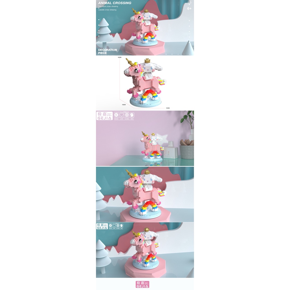 Bộ Đồ Chơi Lắp Ráp Lego Hình Chú Chó Cinnamon Dễ Thương Cho Bé