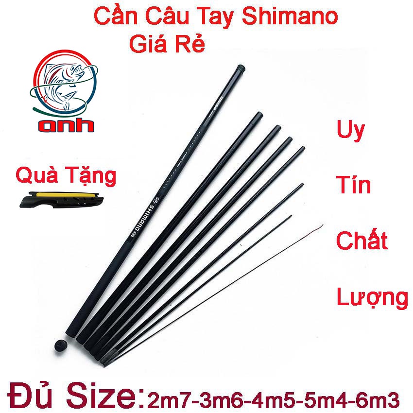 Cần Câu Tay Shimano Cần Câu Tay Rút Shimano Tặng Kèm Ốp Cần Tay Giá Rẻ Dài 2m7, 3m6, 4m5, 5m4, 6m3