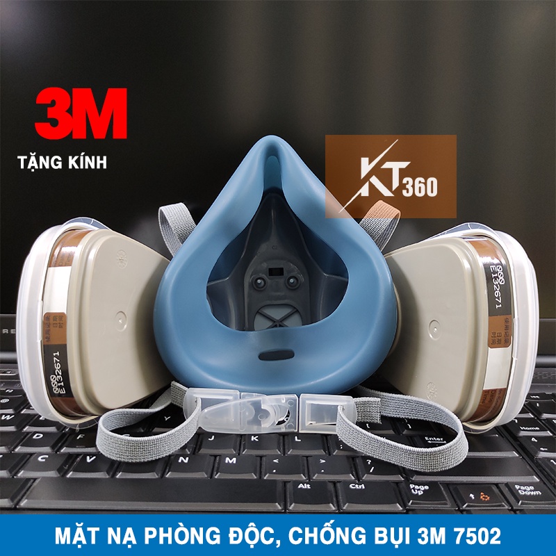 Mặt Nạ Phòng Độc Sơn, Thuốc Trừ Sâu, Hóa Chất. Mặt Nạ 3M 7502. Khẩu Trang Chống Khói Bụi &amp; Khí Độc.