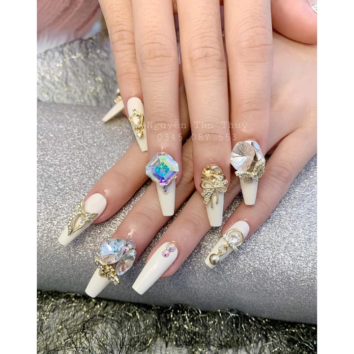 Charm nơ quốc dân charm nail charm đá gắn móng đính móng  Mian