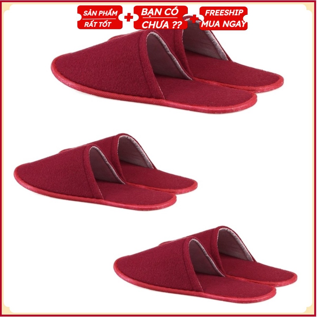 Bộ 3 Đôi Dép Đi Trong Nhà Free Size Usa01 (Chọn Màu)