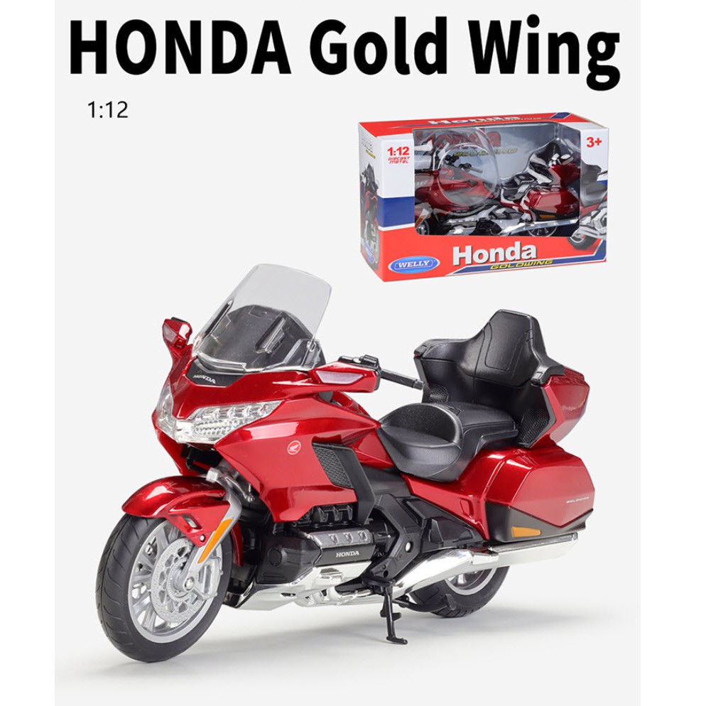 Mô hình moto Honda Goldwing 2020 tỉ lệ 1:12 WELLY | Shopee Việt Nam