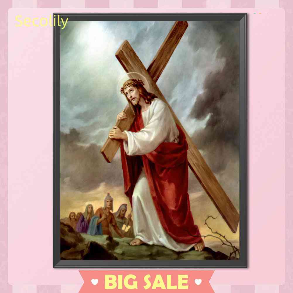 Bộ Tranh Thêu Chữ Thập Thủ Công 11CT 40x50cm Hình Tôn Giáo