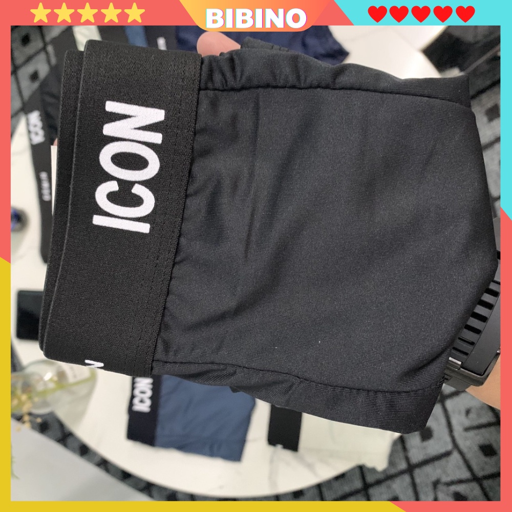 Quần sịp đùi nam thun lạnh cao cấp ICON form rộng vải thun cotton mềm mịn thông hơi thoáng mát co dãn thỏa mái BIBINO