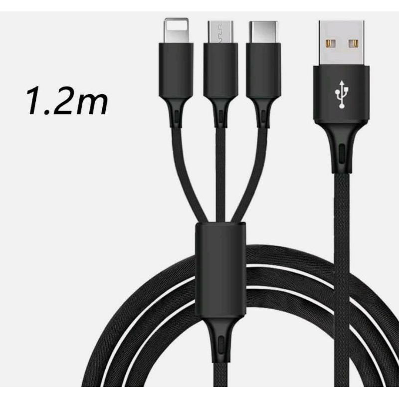 Cáp 3 đầu samsung s20/S10/s9/s8/J7/J8 huawei nova 2i/3i P8 P8 Lite P9 P9 lite Mate 8 G7 Plus, GR5, Iphone 6 7 8 X