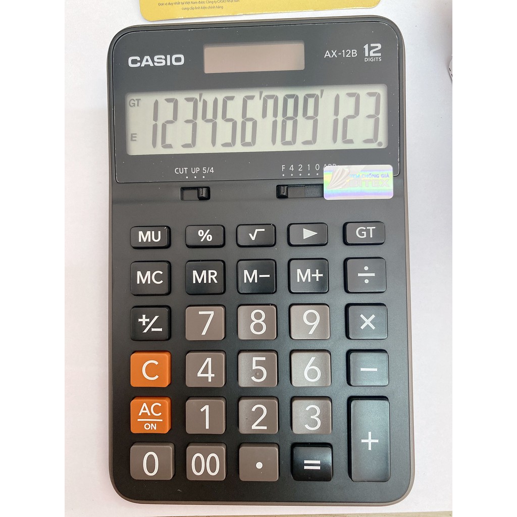 Máy tính tiền CASIO AX12B bảo hành 7 năm