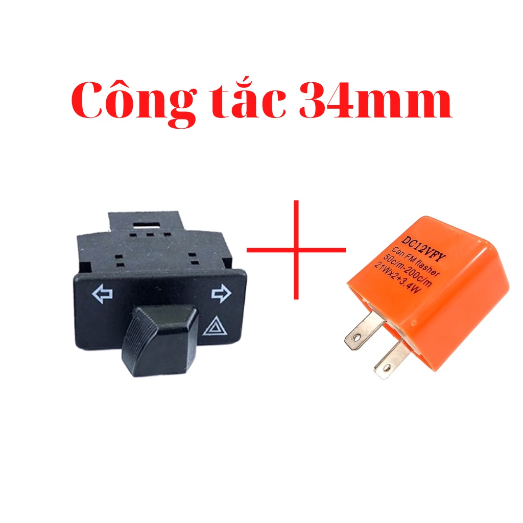 Công tắc hazard tích hợp nháy 4 bóng đèn xi nhan lắp cho các dòng xe honda như wave, ab, vision, lead, sh ....