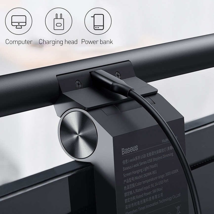 (Giảm Mạnh) Thanh đèn treo BASEUS dành cho màn hình hiển thị LCD laptop | BigBuy360 - bigbuy360.vn